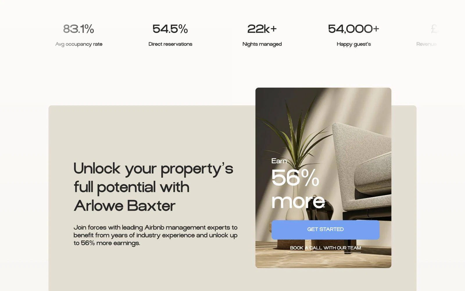 Results strip and Earn 56% more card