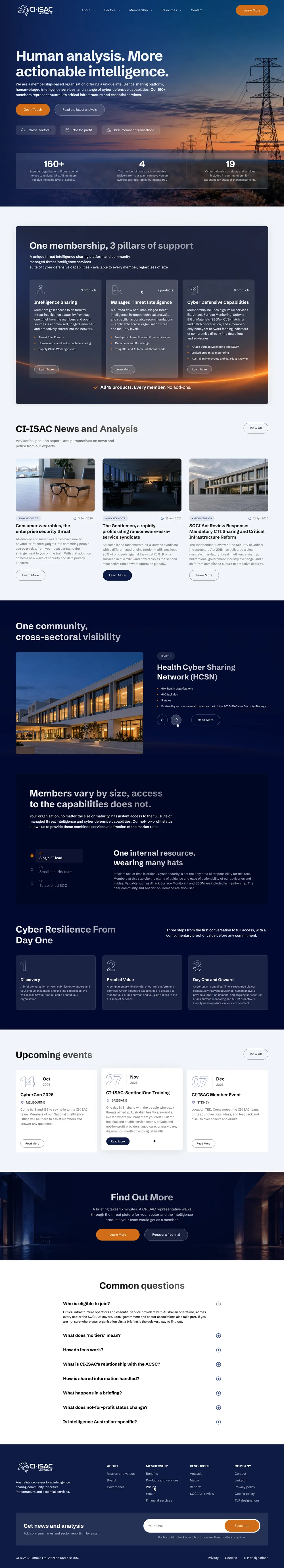 Full CI-ISAC homepage design, top to bottom