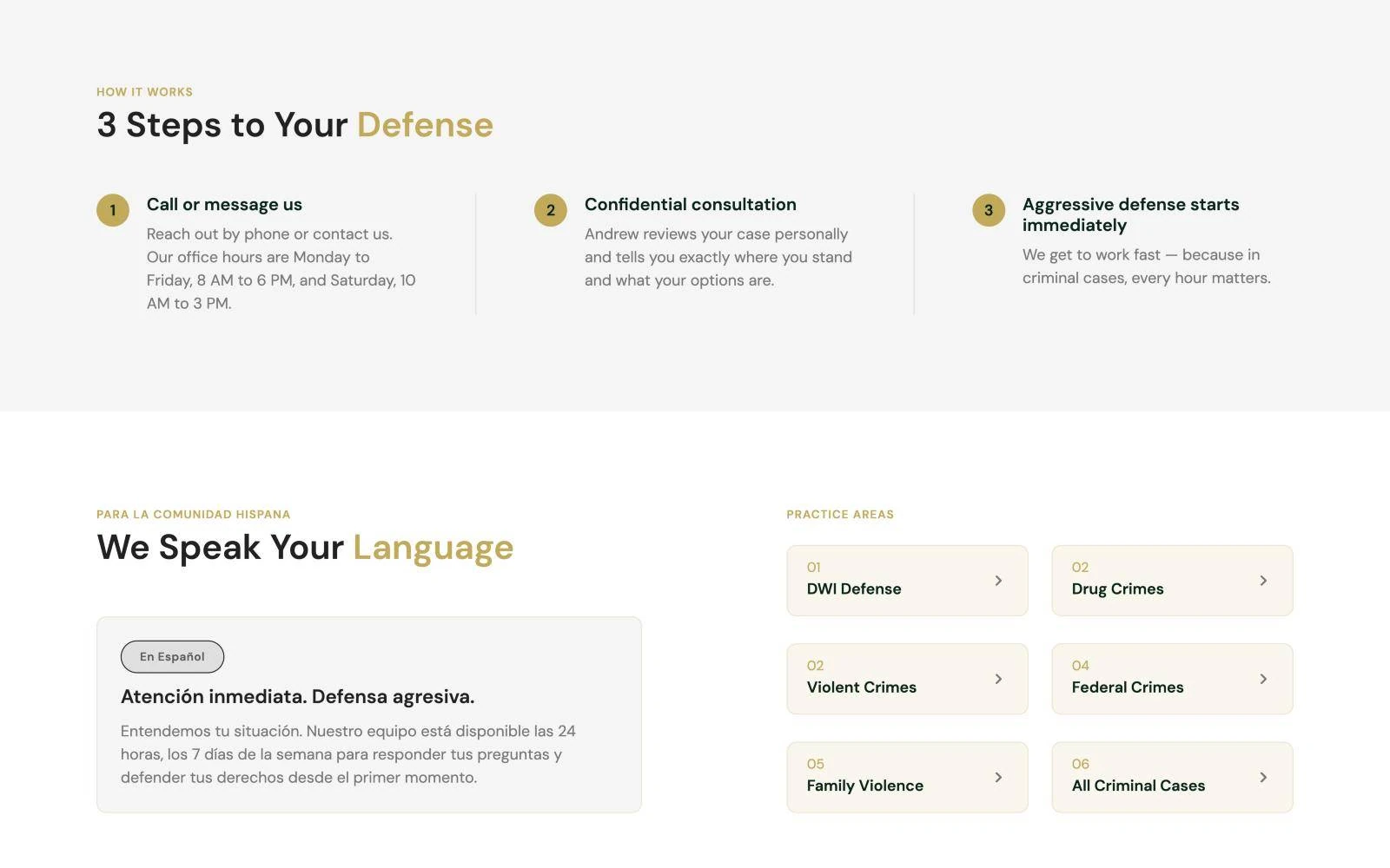 3 Steps to Your Defense section